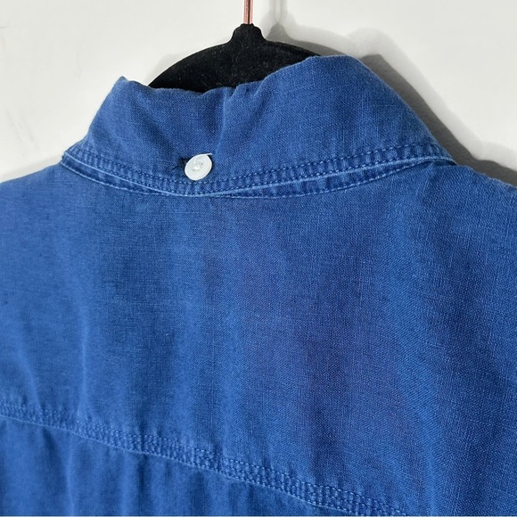 Reyn Spooner Linen Blend Short Sleeve Button Front Shirt Size Large Breathable - Picture 11 of 11